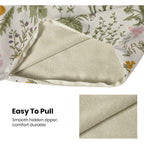 AEIOAE Spring Pillow Covers 18x18 Inch Set of 2,Sage Green Wild Flower Plant Throw Pillows Case,Seasonal Floral Outdoor Decorative Square Linen Farmhouse Decor Cushion Covers for Home Sofa Bed Couch
