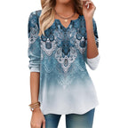 Long Sleeve Shirts for Women Spring Tops Casual Dressy V Neck Blouses Boho Tunic Western Clothes Vacation Outfits