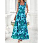 Btfbm Dresses For Women Summer 2026 Formal Sleeveless Smocked Floral Long Wedding Guest Dress Party Spring