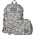 Burlebo Backpack And Lunchbox Bundle, 25L Deer Camo Bag, 15" Laptop Sleeve, Water-Resistant Lunchbox