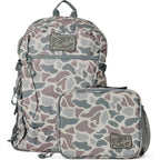 Burlebo Backpack And Lunchbox Bundle, 25L Deer Camo Bag, 15" Laptop Sleeve, Water-Resistant Lunchbox