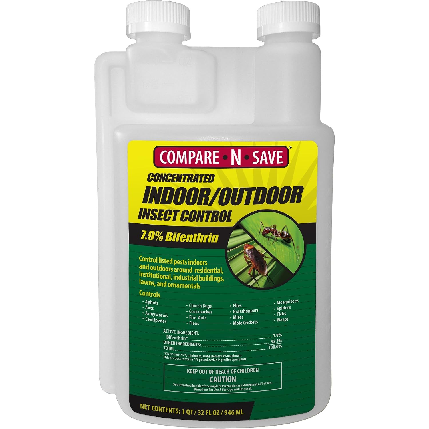 Compare-N-Save Concentrate Indoor & Outdoor Insect Control, 32 Oz, Model Number: 75366