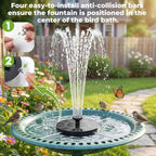 Aisitin Solar Fountain Pump With 6 Nozzles, 2026 Solar Bird Bath Fountains | Upgraded Floating Solar Water Fountain For Garden, Pond, Pool, Fish Tank, Backyard & Outdoor