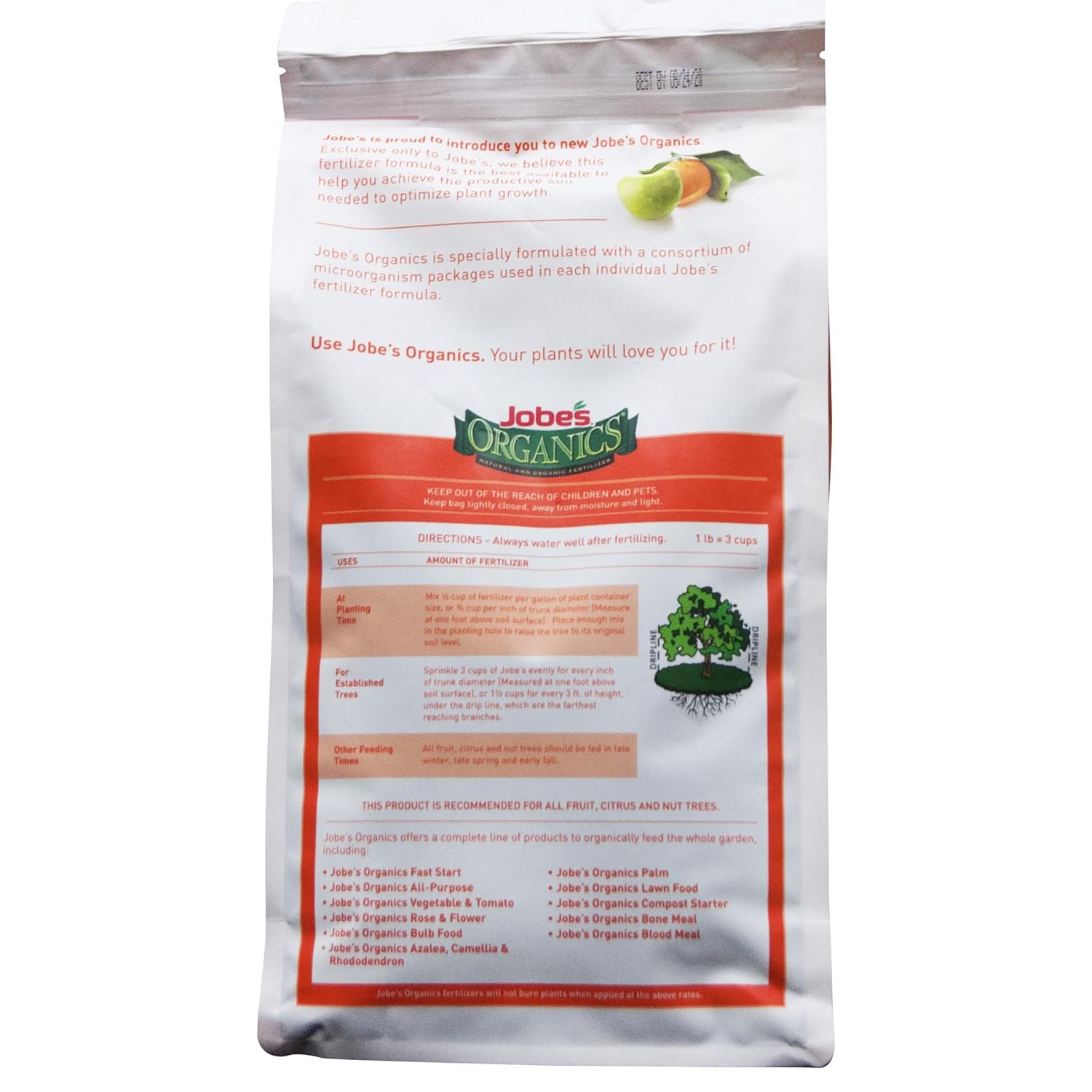 Jobe’S Organics Granular Garden Fertilizer, Easy Plant Care Fertilizer For Fruit And Citrus Plants And Trees, 4 Lbs Bag