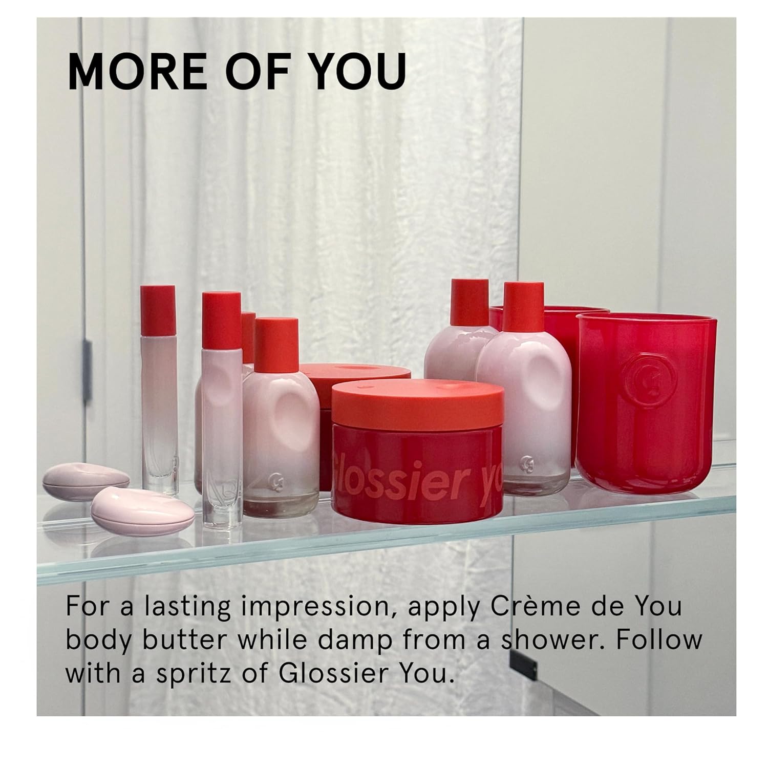 Glossier You Eau de Parfum - Unisex Fragrance for Men & Women, Skin-Scent Enhancer Smells Different on Everyone - Musky, Warm & Spicy Perfume with Pink Pepper, Iris & Ambrox Base Notes, 50ml