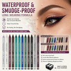 12 Color Eyeliner Pencil Set With Sharpener Waterproof And Long-Lasting Colour Gel Eye Liner Pencils For Women