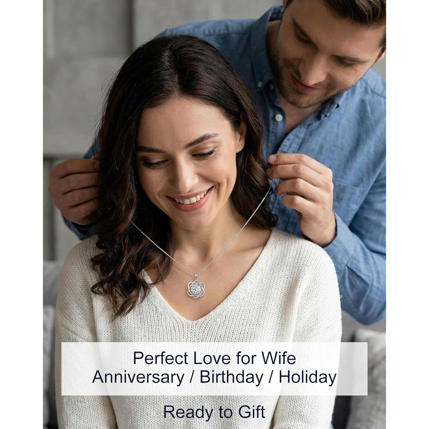 InfinityLove Heart Pendant Necklaces for Women, 2-5 Carat Moissanite Heart Necklace, Anniversary Birthday Christmas Valentine Engagements Mothers Day Jewelry for Wife Her Girlfriend Mom Daughter