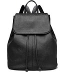 Boyatu Leather Backpack Purse For Women Fashion Design Ladies Shoulder Bag | Full-Grain Leather | Work Commuter & City Travel | Fashion Rfid Pocket Bag | Compact Everyday Essentials (Black)