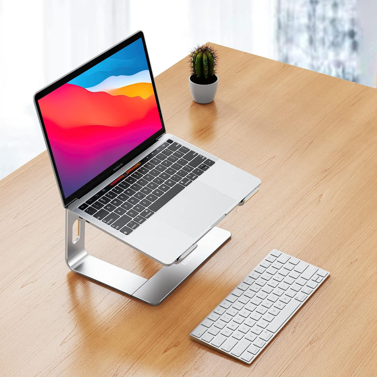 BESIGN LS03 Aluminum Laptop Stand, Ergonomic Detachable Computer Stand, Notebook Riser, Laptop Mount Compatible with Air, Pro, Dell, HP, Lenovo More 10-15.6" Laptops