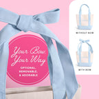 Bride Tote Bag With Bow | Embroidered Canvas Mini Tote | Bachelorette Gift For Bride To Be, Bridal Shower, Engagement Gift