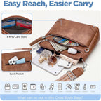 Anti Theft Crossbody Purse For Women Rfid Crossbody Bags For Travel Vegan Leather Cross Body Bag With Built-In Wallet
