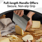 Bench Scraper, Stainless Steel Dough Scraper, Pastry Scraper, Pizza And Dough Cutter Multi-Purpose Scraper/Chopper, Pizza Cutter Food Chopper Baking Supplies Kitchen Gadgets, Black