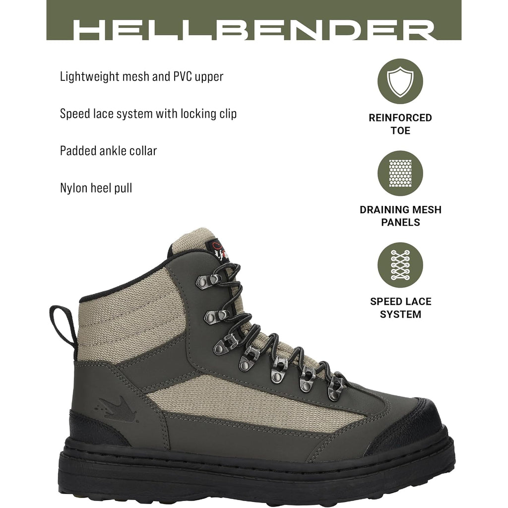 Frogg Toggs Men'S Hellbender Fishing Wading Boot In Felt Or Cleated