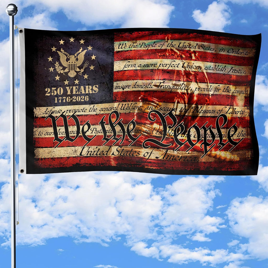 250 Anniversary Usa Flag, Two-Sided Design 3X5 Ft, Patriotic House Flags 5 | Commemorative Flag Featuring An Eagle Design And Double-Sided Display With Patriotic Details Celebrating 250 Years Of Freedom