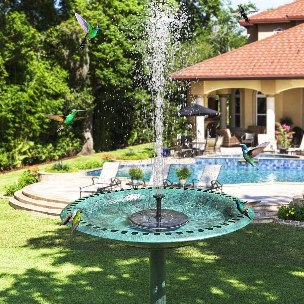 Solar Fountain Water Pump For Bird Bath, New Upgraded Mini Solar Powered Fountain Pump 1.5W Free Standing Solar Panel Kit Water Fountain For Garden, Pond, Pool, And Outdoor
