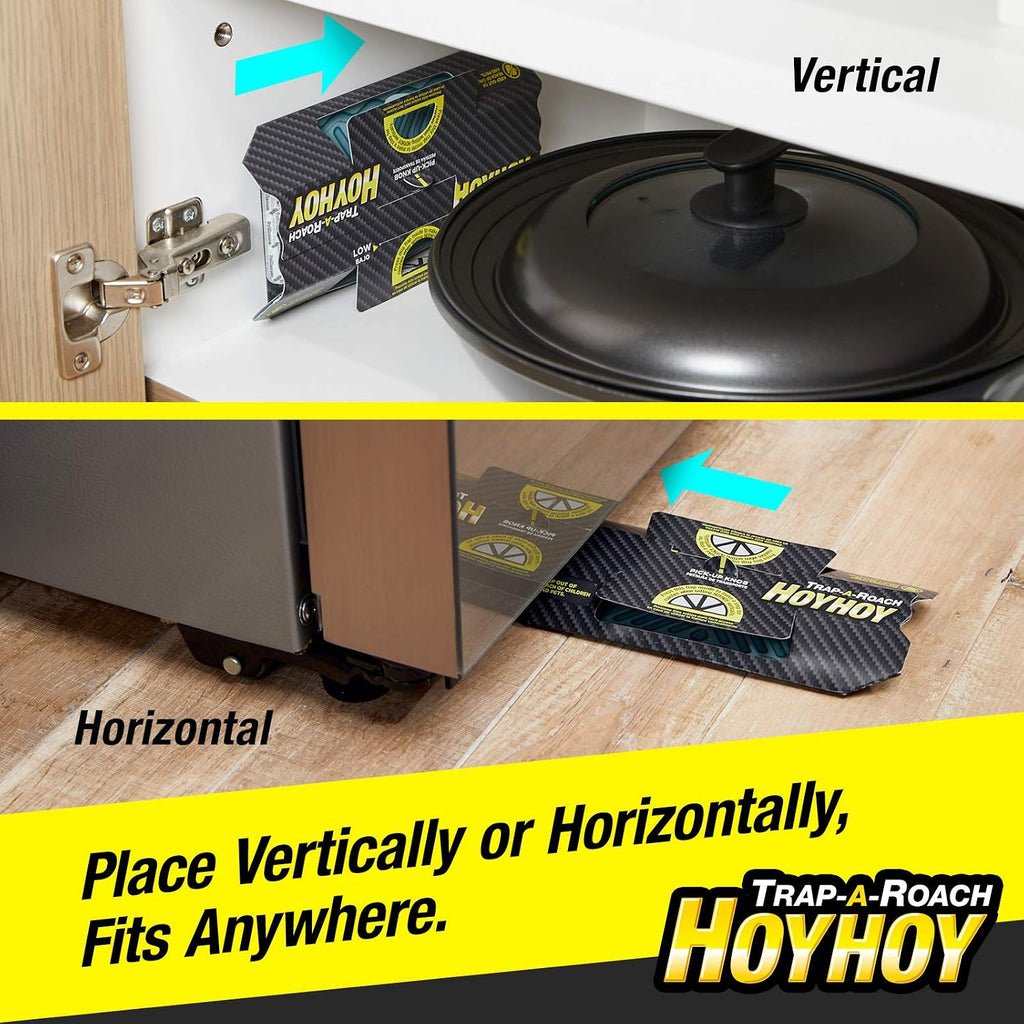 Hoy Hoy Trap A Roach - 10 Traps [2 Pack] Baited Glue Traps, Great For Home With Kids & Pets Indoor, Sticky Pest Control Trap, Roach Killer, Made In Japan