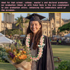 Knitgrip 47 Inch Class of 2026 Graduation Lei Hawaiian Nut Lei 2026 Kukui Nuts Necklace for Women Men Graduation Ceremony