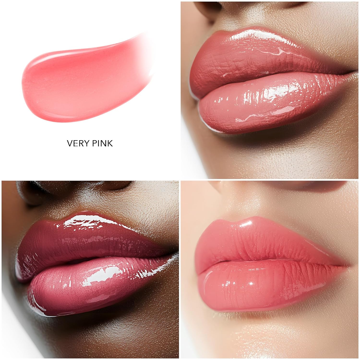 Dolly Beauty Hi-Gloss Lips - Non-Sticky Lip Gloss - Moisturizing for Everyday Use - Pocket Friendly, Blendable & Layerable - Vegan & Vitamin E-Enriched - Very Pink