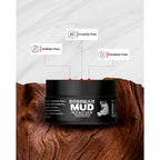 Bossman MUDstache Unscented Mustache Wax for Men (1 oz) – Strong 24-Hour Hold, Non-Tacky & Easy to Apply for Taming & Styling