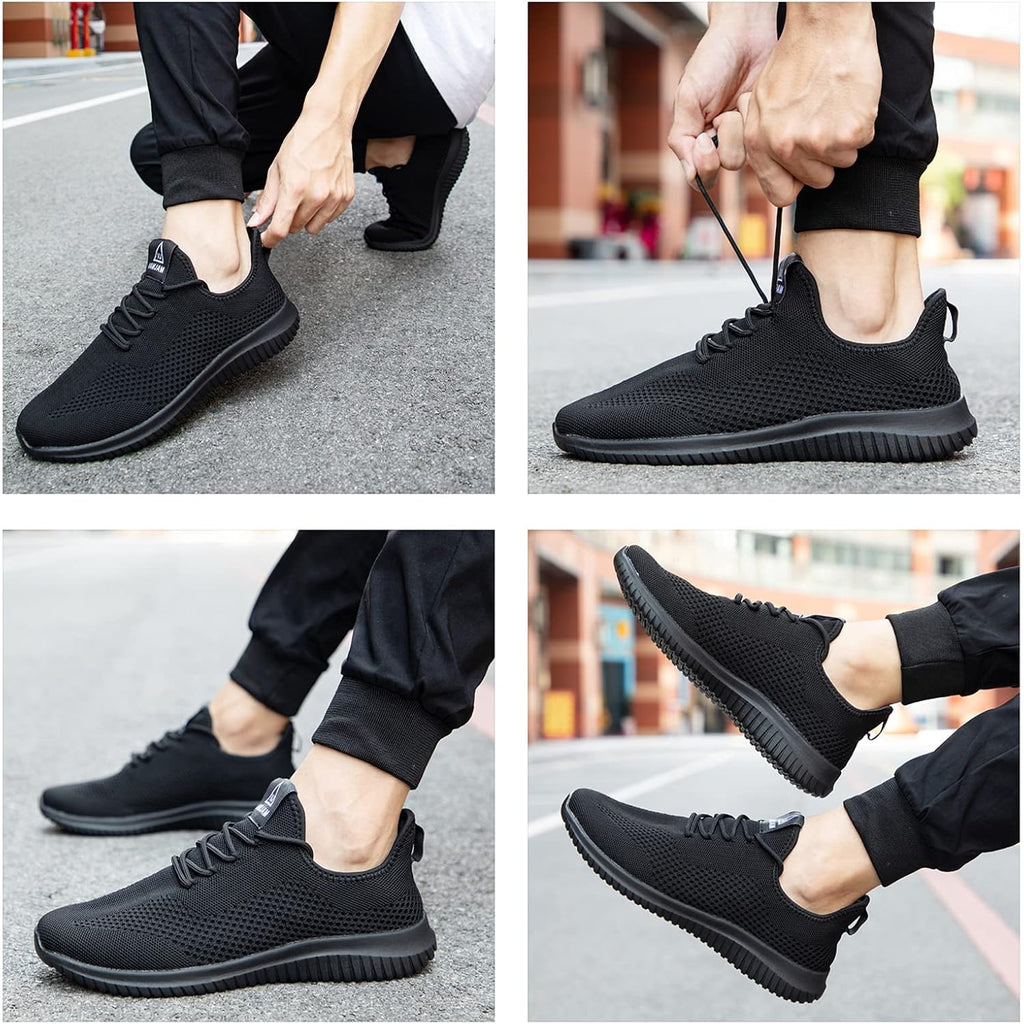 Vamjam Men'S Running Shoes Ultra Lightweight Breathable Walking Shoes Non Slip Athletic Fashion Sneakers Mesh Workout Casual Sports Shoes