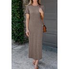 Arach&Cloz Women'S Wool Blend Lightweight Spring Casual T Shirts Maxi Dress 2026