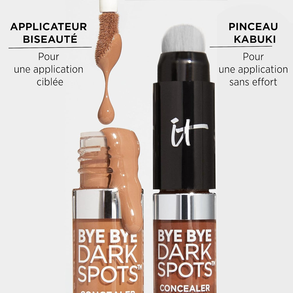 IT Cosmetics Bye Bye Dark Spots Concealer + Brightening Serum – 2% Niacinamide, Hyaluronic Acid & Caffeine - Medium Coverage, Natural Finish, All Skin Types - 0.22 fl oz
