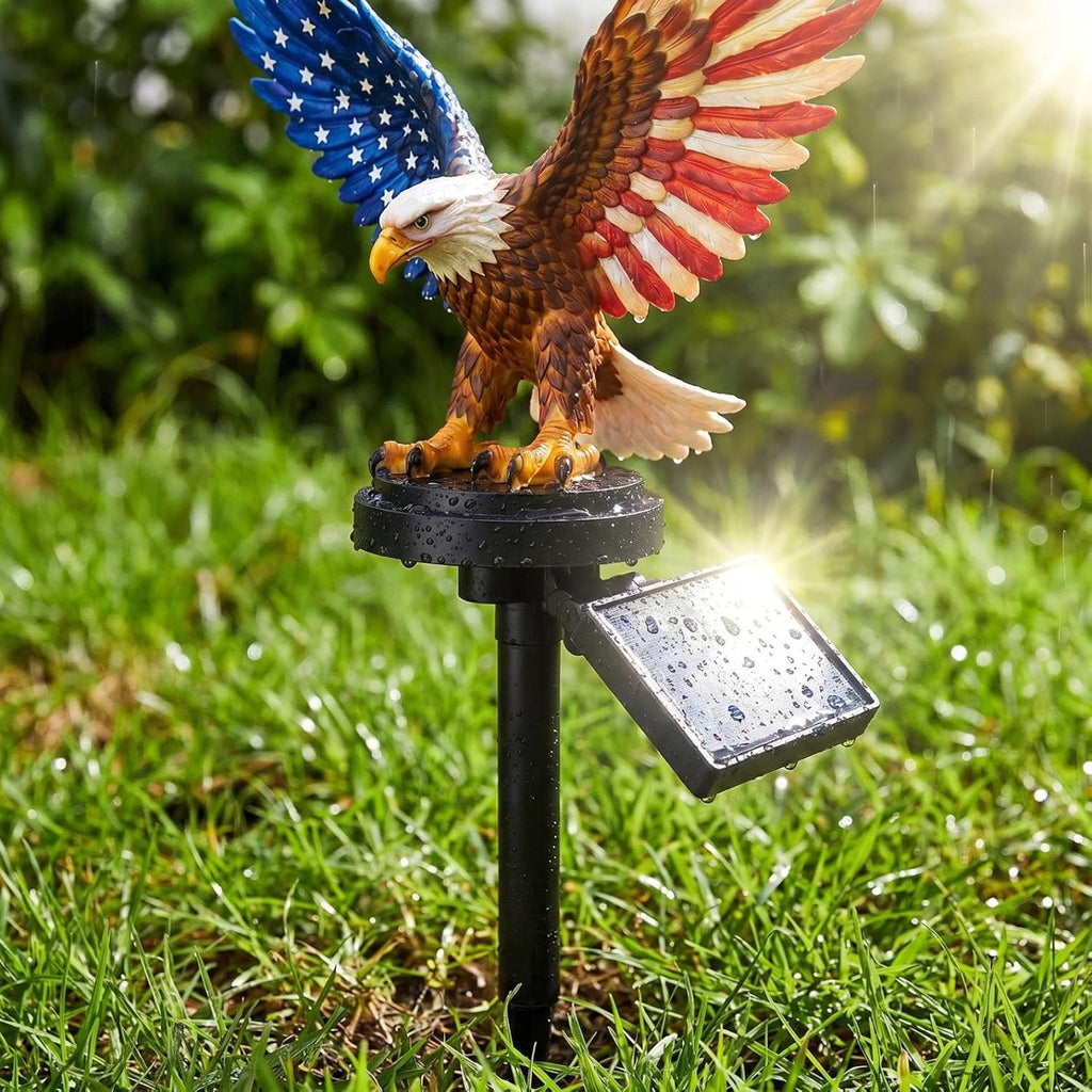 Solar Eagle Garden Light, 250Th Anniversary America Eagle Garden Stake For 4Th Of July Decorations Outdoor, Patriotic Solar Eagle Garden Stake For Independence Day, Memorial Day Yard Lawn Decor