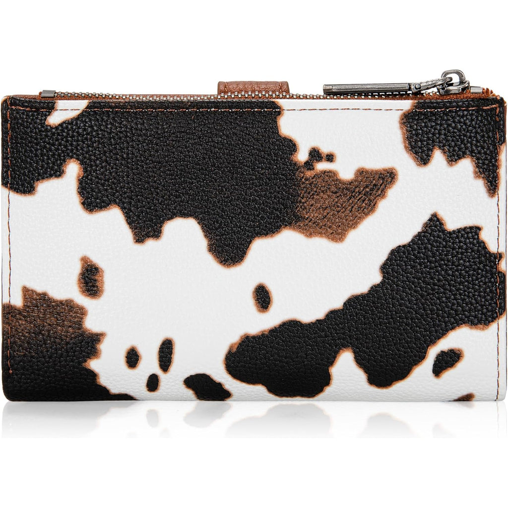 Wrangler Wallet for Women Bifold Card Holder with Zipper and ID Window