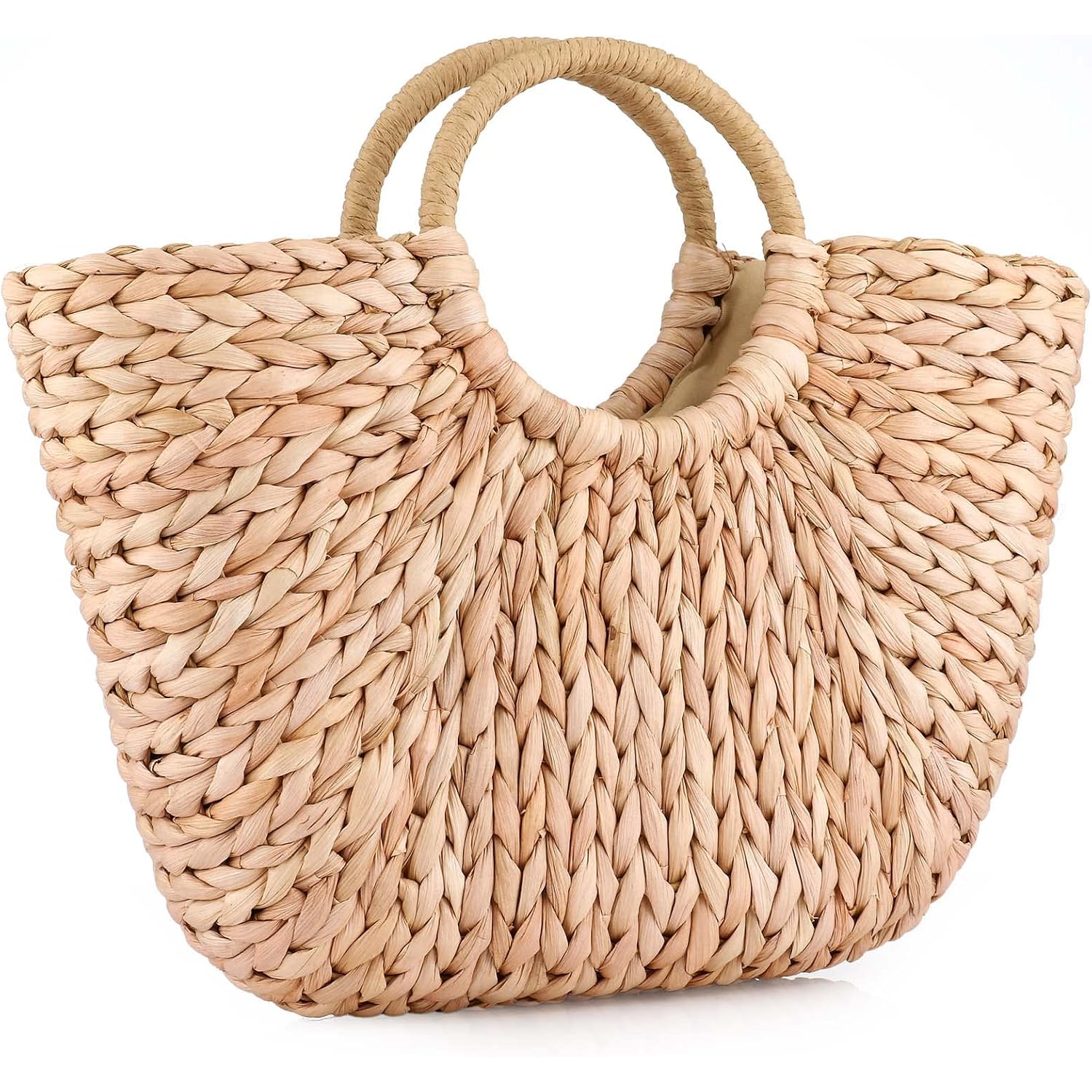 Summer Rattan Bag For Women Straw Hand-Woven Top-Handle Handbag Beach Sea Straw Rattan Tote Clutch Bags
