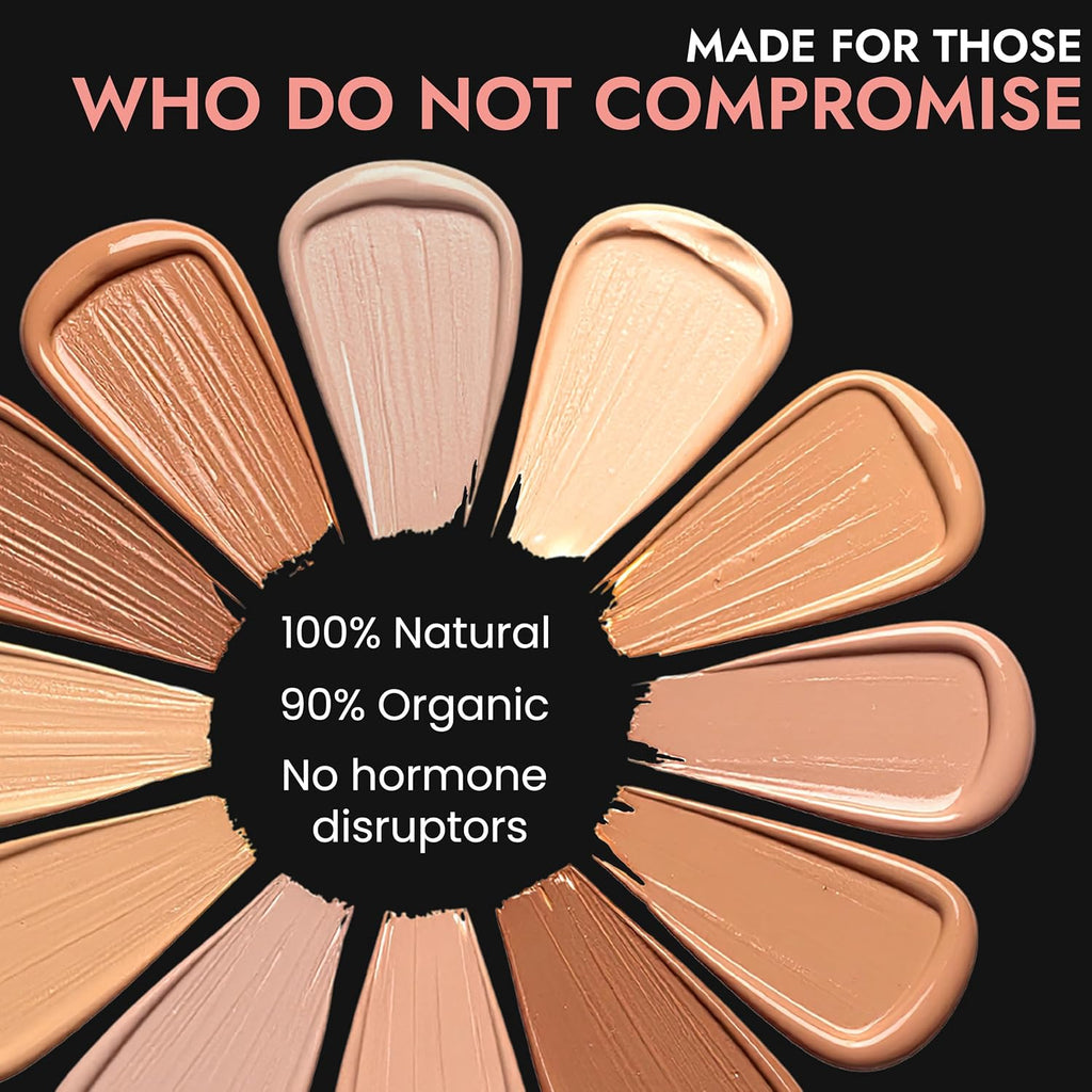 BaeBlu Organic Aloe-Based LUX Liquid Foundation, Natural Vegan Gluten-Free Made in USA, Vanilla