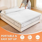 Sweetcrispy Mattress Topper Full With Removable Soft Cover, 3 Inch Thick Gel Infused Cooling Memory Foam Pad For Full Size Bed, Sleeper Sofa, Rv, Camper, Certipur Us Certified