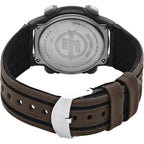 Timex Men'S T48042 Expedition Full-Size Digital Cat Brown Nylon/Leather Strap Watch