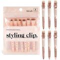 Kitsch Professional Alligator Clips - 3.5" Aluminum Duckbill Hair Clips For Styling | Great For Salon & Makeup Application - Rose Gold, 6 Pcs