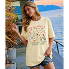 Women's Special Education Teacher Shirt Floral Mental Health Shirt Neurodiversity Tshirt Graphic Short Sleeve Top We All Thrive