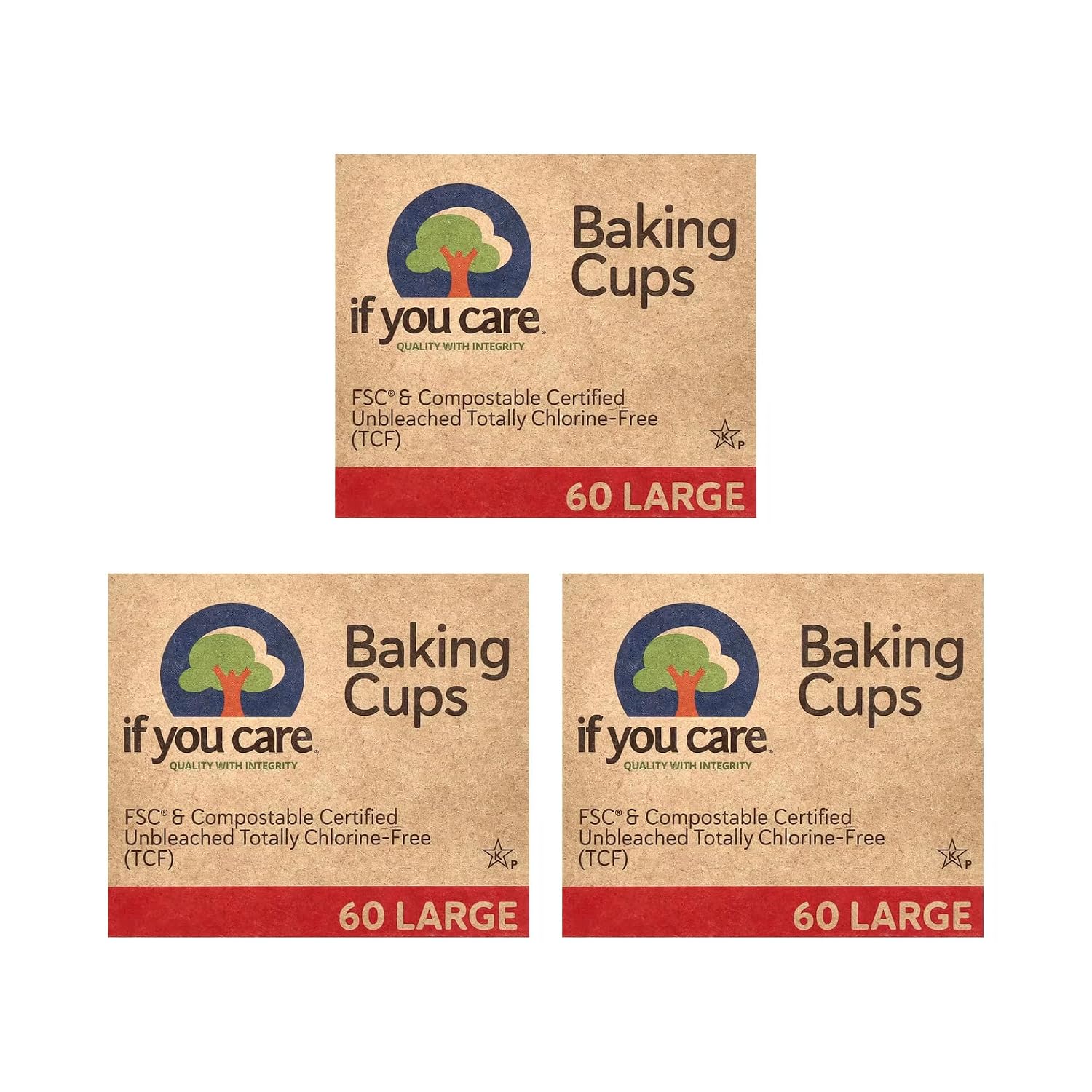 If You Care Unbleached Large Baking Cups, 60 Ct, 3 Pk