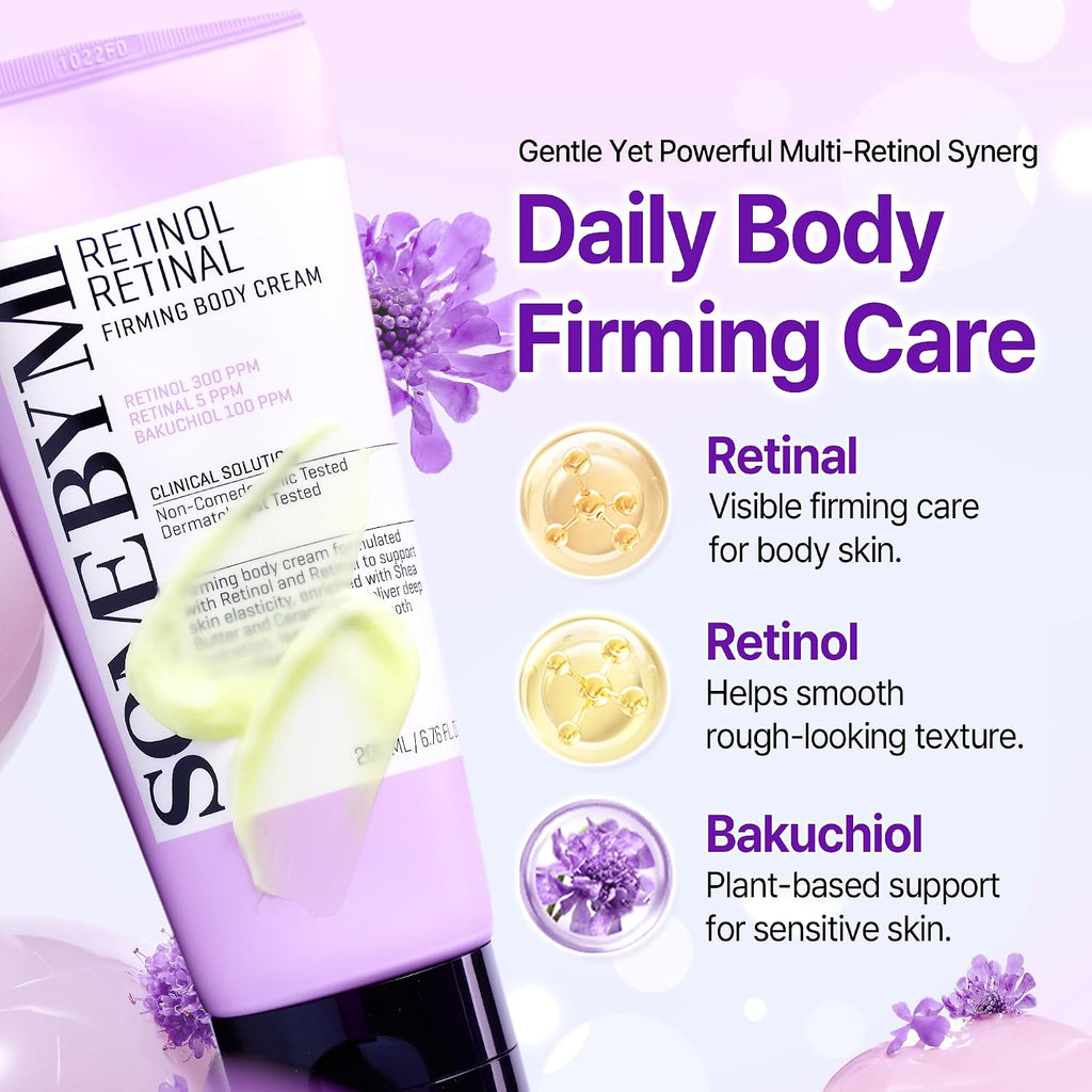 Some By Mi Retinol Retinal Firming Body Cream 6.76 Fl Oz – Body Lotion For Crepey Skin, Loose Skin & Dry Skin – Hydrating Smoothing Glow Body Moisturizer Korean Skincare