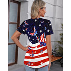 Kistore Womens Crew Neck Short Sleeve Tops Dressy Casual Blouses Summer Shirts S-3Xl