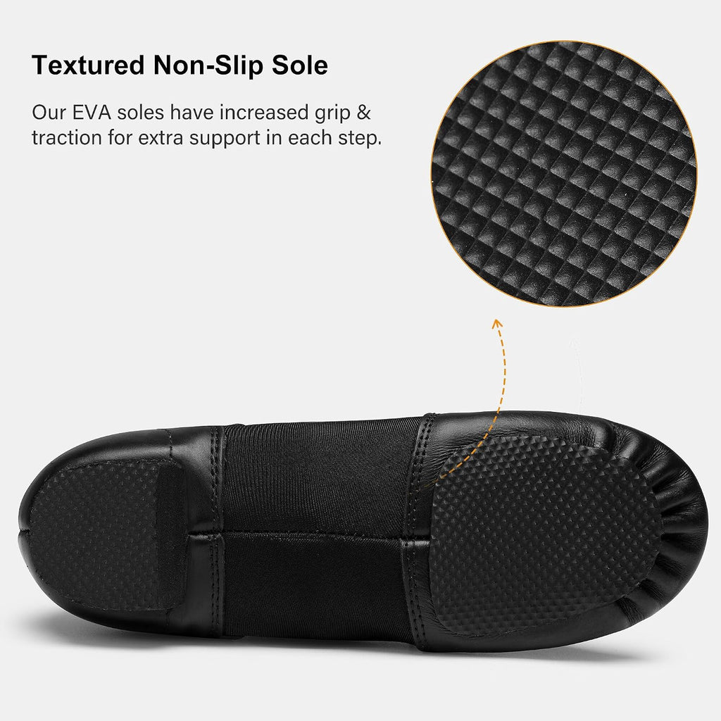 Stelle Jazz Shoes For Women Men Leather Upper Slip-On Dance Shoes Unisex