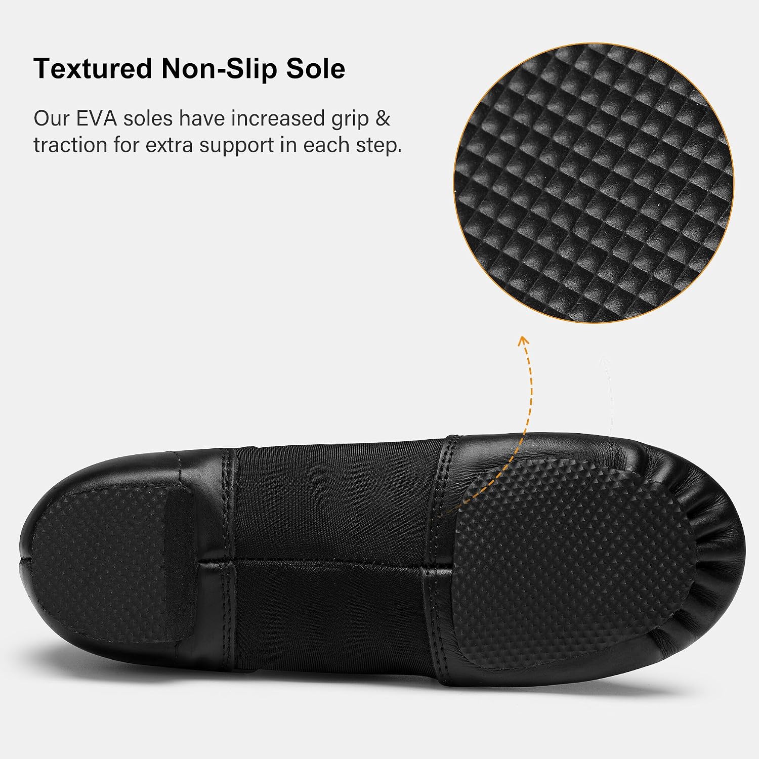 Stelle Jazz Shoes For Women Men Leather Upper Slip-On Dance Shoes Unisex