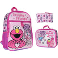 Intimo Sesame Street Friends Elmo Abby Cadabby 3 Pc Backpack Lunch Box Pencil Pouch 16"
