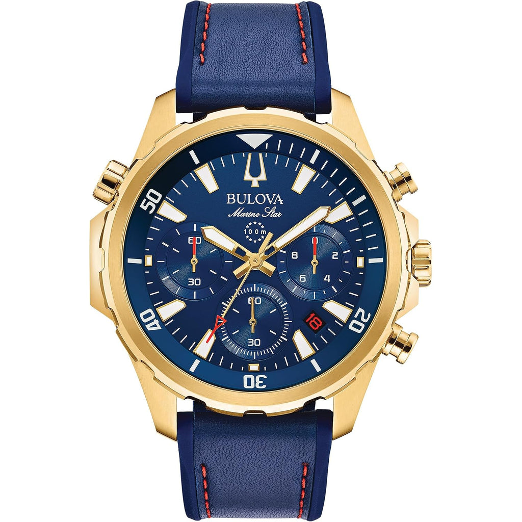 Bulova Men'S Marine Star Series B Stainless Steel 6-Hand Chronograph Quartz Watch, 100M