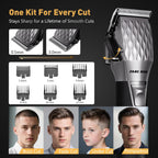 Fadeking® Professional Hair Clippers For Men, Cordless Beard Trimmer Kit For Hair Cutting & Grooming, Zero-Gap Barber Clippers Set, Ideal Mens Grooming Gift For Father’S Day/Birthday
