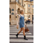 Dokotoo Womens Sleeveless Casual Denim Dress Western Cowgirl Outfits Jean Overall Dress