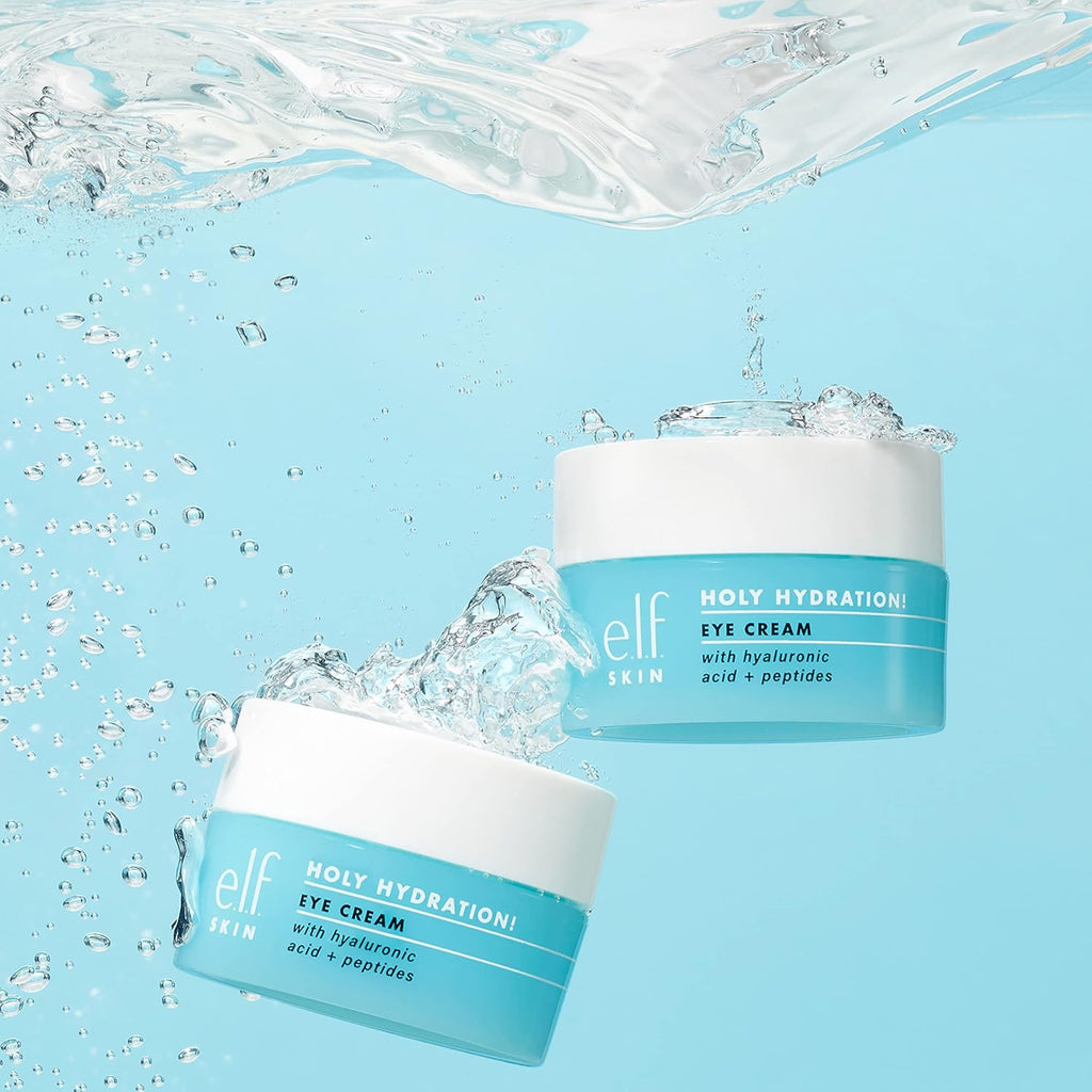 E.L.F. Skin Holy Hydration! Eye Cream, Rich Hydrating Eye Cream For Minimizing Dark Circles, Infused With Hyaluronic Acid, Vegan & Cruelty-Free