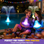 2026 Pool Fountain With Remote,Rechargeable Floating Pool Fountains With 10 Light Show,Pool Water Fountain Pump With Anchor,3 Spray Modes Swimming Pool Fountains For Inground Above Ground Pool