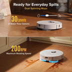 Roborock 2026 New Qrevo S Pro Robot Vacuum And Mop, 18,500Pa Suction | Multifunctional Dock With 167℉ Mop Self-Cleaning, Smart Obstacle Avoidance, Anti-Tangle Brush, Liftable Spinning Mop, White