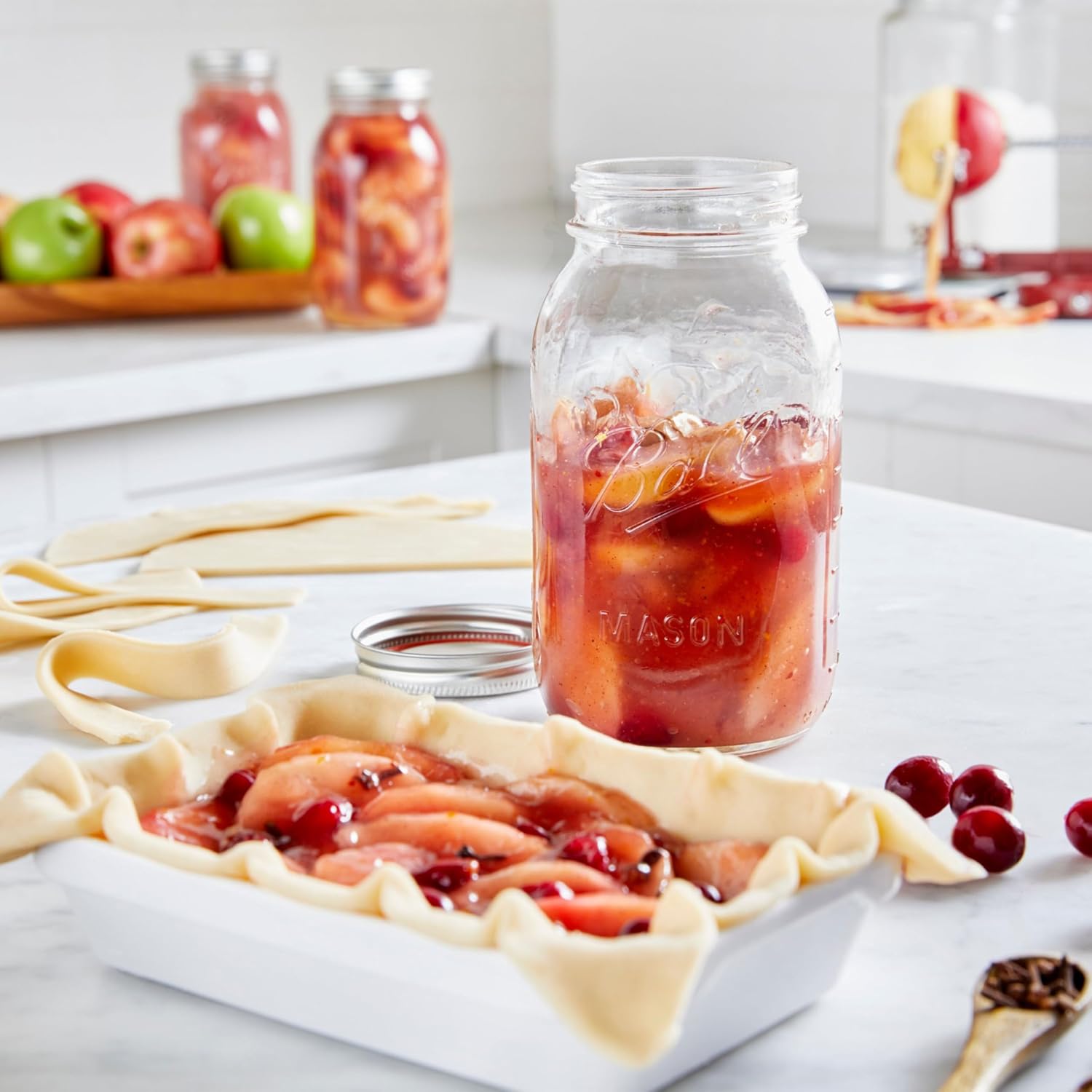Ball Regular Mouth 32-Ounces Mason Jar With Lids And Bands, Clear,(Pack Of 2)