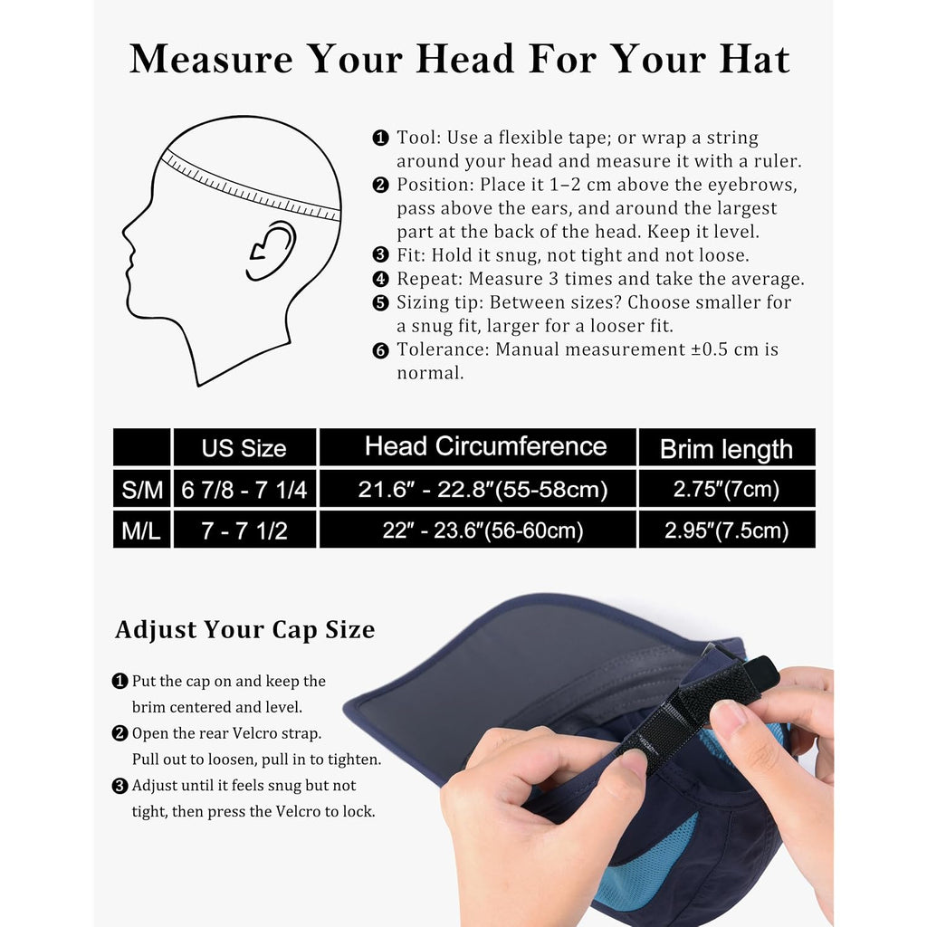 Gadiemkensd Quick Dry Run Hat Cooling Breathable Mesh