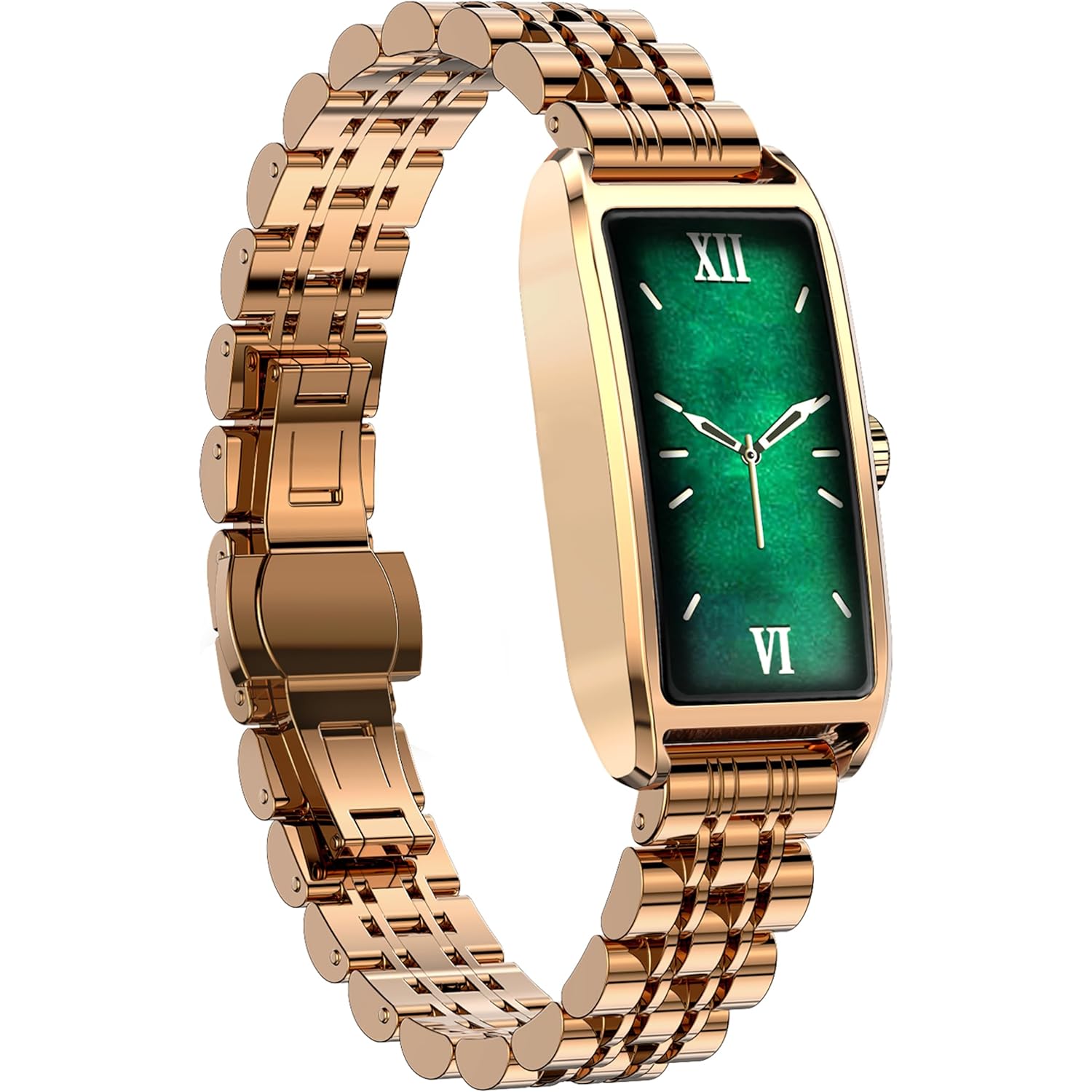 Elegant Smart Watch for Women Fitness Tracker with Step Counter Calorie Tracker Heart Rate Monitor Sleep Tracker IP68 Waterproof Activity Tracker Bracelet with AMOLED Touchscreen for Android IOS