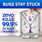 Zevo Flying Insect Trap Official Refill Cartridges - Fits Zevo Trap And Max Indoor Fly Trap, Trap+Lock Technology Fly Trap Refill For Gnats, House Flies & Fruit Flies (4 Official Refill Cartridges)
